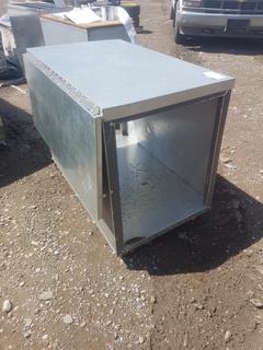 (2) Tier Shelf w/ Folding Top 31" x 23" x 37" on Castors.