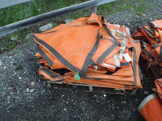 Pallet of Rubber Tarps.