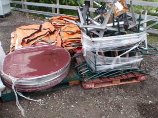 Pallet of Chairs, Table Stands and Tops