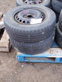 (2) Steel Belted Max Tour GT Radial 195/65R15 91T w/Rims