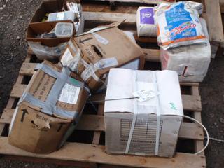 Pallet of Industrial Adhesive, Grout & Parts.