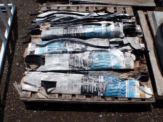 Pallet of Steel Black Deck Rails.