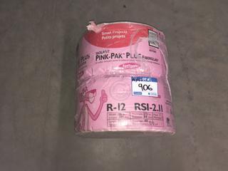 Pink Pak Plus Fiber Glass Insulation.