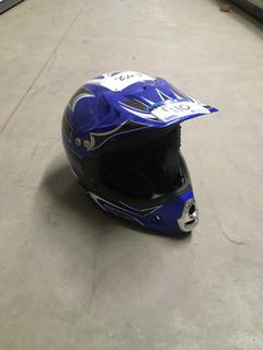 Mossi Blue Dirt Bike Helmet, S.