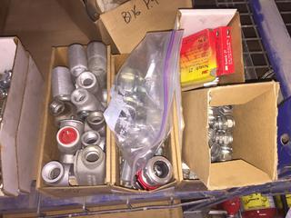 Quantity MISC Electrical Fittings, LBs, Connectors, Spring Nuts.