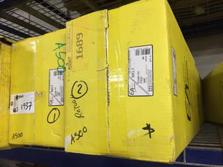 (2) Belt Sandpaper, 52" X 86 1/2", PS23 100F, 150F.