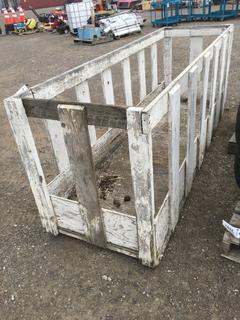 Wood Bunk Feeder 98" x 31" x 38".