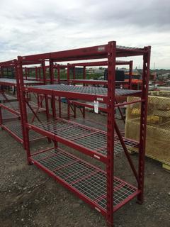 Snap-On Steel Racking 77" x 2' x 6'.