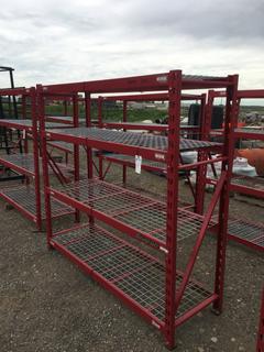 Snap-On Steel Racking 77" x 2' x 6'.