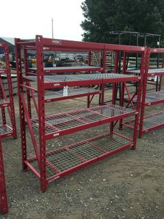 Snap-On Steel Racking 77" x 2' x 6'.