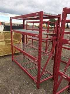Snap-On Steel Racking 77" x 2' x 6'.