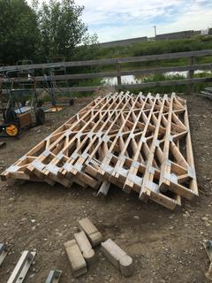 Quantity of Flat Roof Trusses 16' x 15".