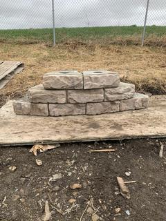 Retaining Wall Concrete Blocks, Face of Stone 6" x 15" x 12".