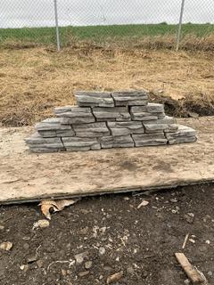Retaining Wall Concrete Blocks, Face of Stone 4" x 10" x 8".