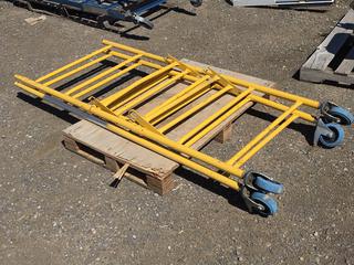Yellow Bakers Scaffold c/w Casters.