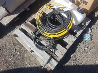 Pallet of Assorted Hoses & Fuel Tank