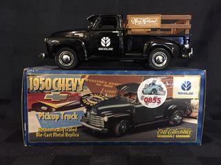 Ertl New Holland 1950 Chevy Pickup Truck Die Cast Model, 1:25 Scale.