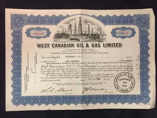 West Canadian Oil & Cas Limited Shares.