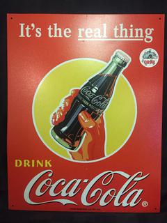 Coca-Cola Tin Sign, 12-1/2" x 16".