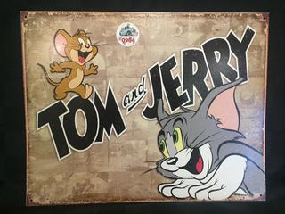 Tom & Jerry Tin Sign, 12-1/2" x 16".