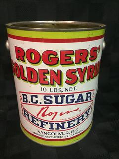 Rogers Golden Syrup 10Lbs Sugar Container.