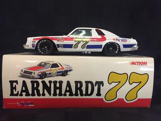 Action Collectibles 1976 Dale Earnhardt Stock Car Die Cast Model, 1:24 Scale.