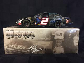 Action Collectibles Milestones 2005 Rusty Wallace Charger Stock Car Die Cast Model, 1:24 Scale.