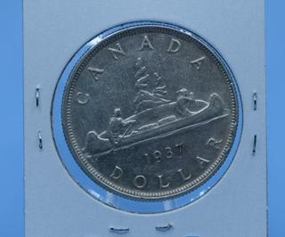 1937 Canada King George VI Silver Dollar.