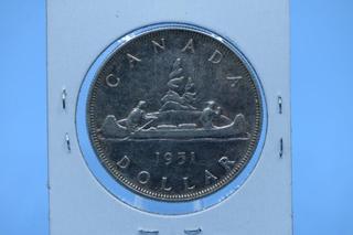1951 Canada King George VI Silver Dollar.