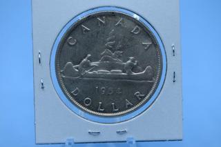 1954 Canada Silver Dollar.