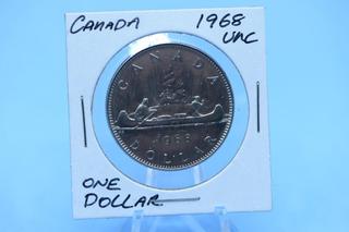 1968 Canada One Dollar Coin.