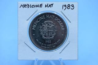 1983 Medicine Hat Celebration Train Dollar.
