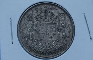 1953 Canada Silver 50 Cent Coin.