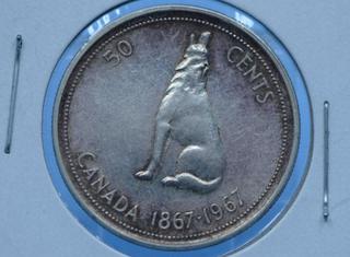 1967 Canada Silver 50 Cent Coin.
