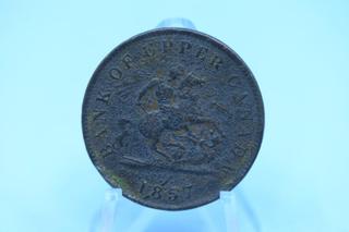 1858 Bank of Upper Canada Dragonslayer Token.