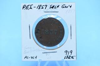 1857 PEI Self-Government Token.