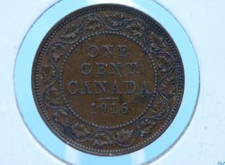 1916 Canada One Cent Coin.