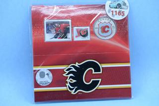 2014 Calgary Flames Coin And Stamp Set.