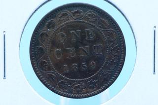 1859 Canada Large Cent Coin.