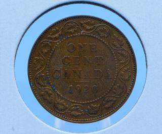 1920 Canada Large Cent Coin.
