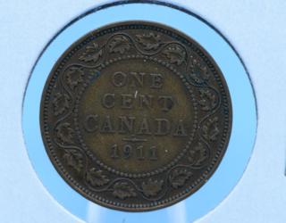 1911 Canada Large Cent Coin.