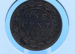 1909 Canada Large Cent Coin.