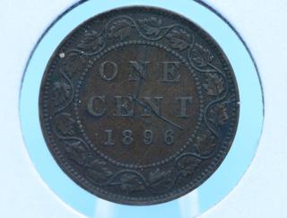 1896 Canada Large Cent Coin.