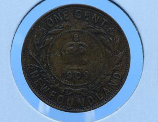 1909 Newfoundland One Cent Coin.