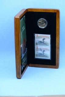 Canada The Elusive Loon Limited Edition Coin & Stamp Set W/Special Loon One Dollar Coin.