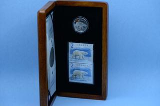 Canada Proud Polar Bear Limited Edition Coin & Stamp Set c/w Silver Coin.