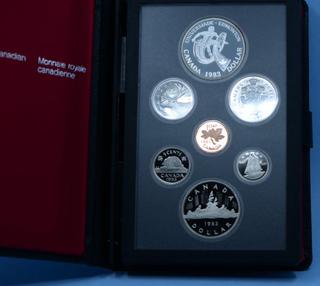 1983 Canada Double Dollar Proof Set c/w Silver Dollar.