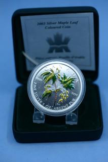 2003 Canada Maple Leaf 1 Oz .9999 Silver Proof Coin.