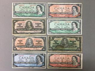 Assorted 1937 and 1954 Series Canada Bills.