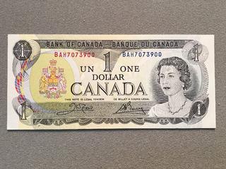 1973 Canada One Dollar Bill S/N BAH7073900.
